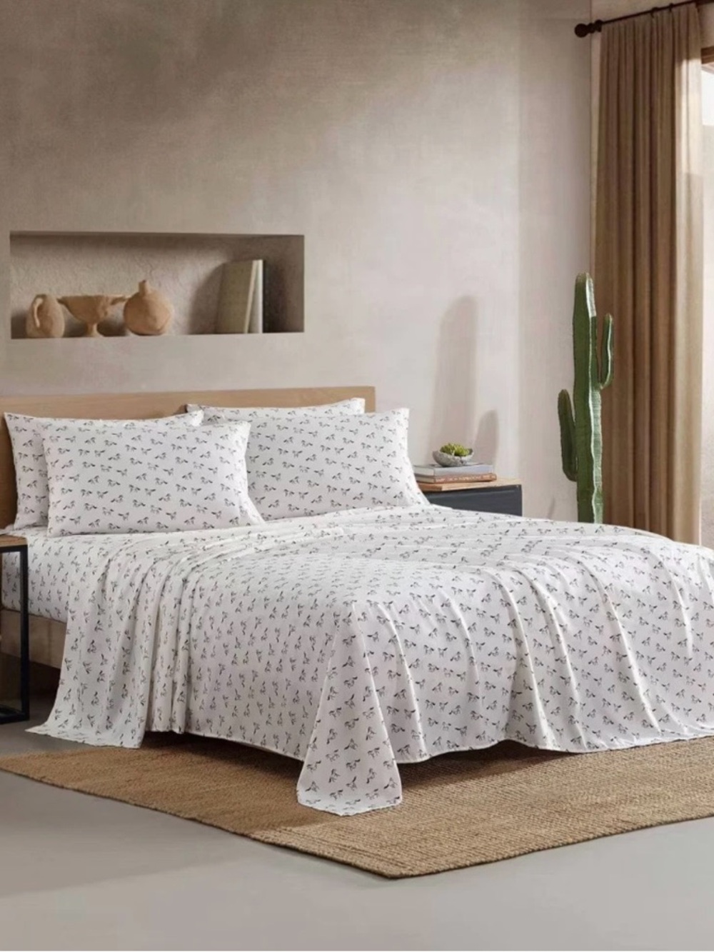 NEW Wrangler 4 Pc QUEEN Wild Horses Pony Equestrian Riding Sheet Set - Picture 4 of 4